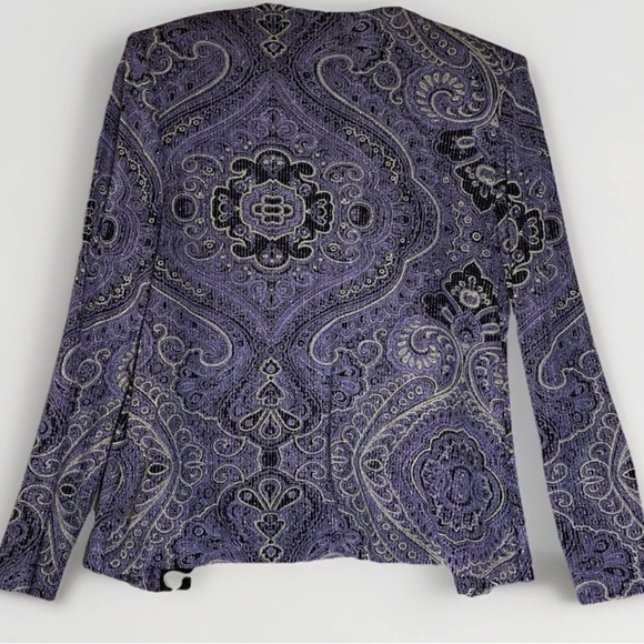 Alex Evenings Floral Sparkle Dress 2 Piece Purple Gown Sz 10 Mother Of The Bride - Picture 13 of 15